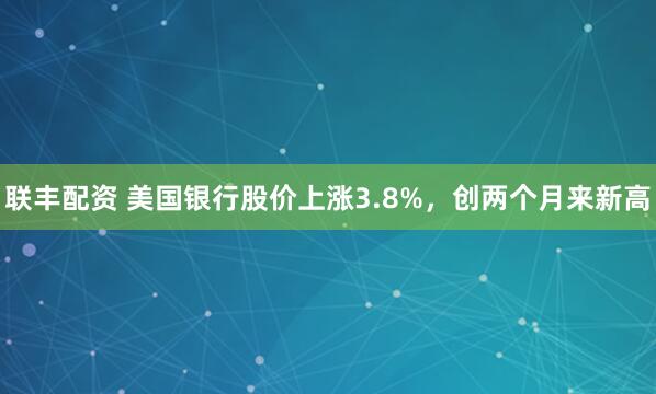 联丰配资 美国银行股价上涨3.8%，创两个月来新高