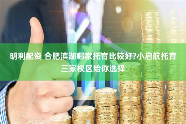 明利配资 合肥滨湖哪家托育比较好?小启航托育三家校区给你选择